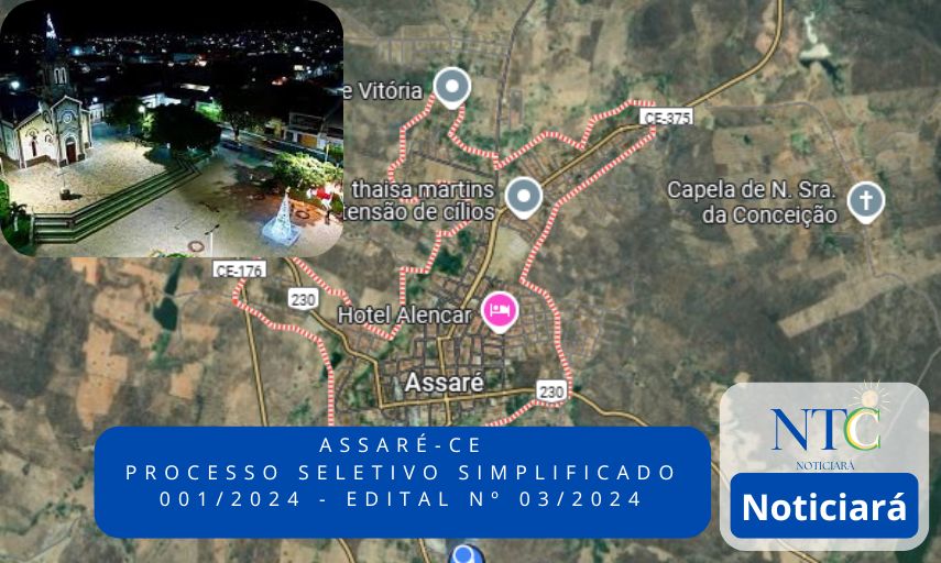 ASSARÉ - PROCESSO SELETIVO SIMPLIFICADO 001/2024 - EDITAL Nº 03/2024