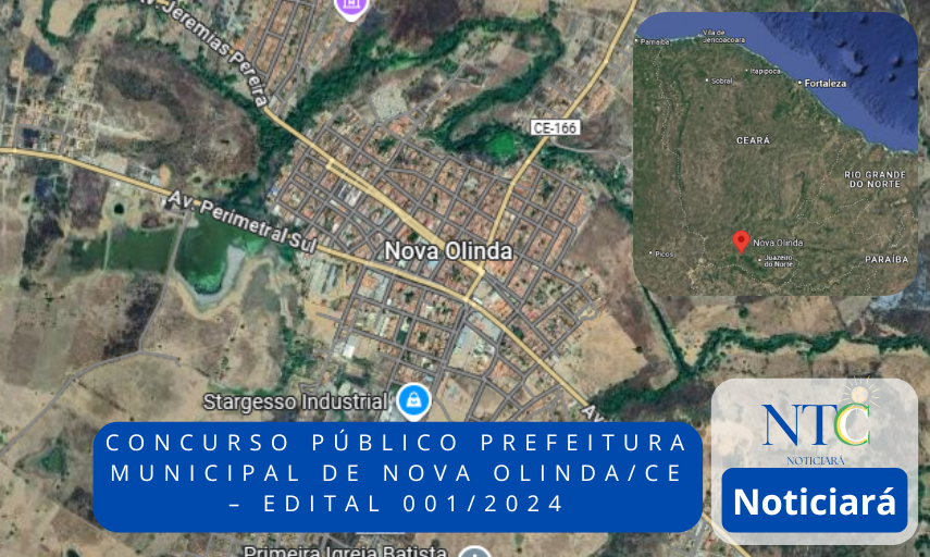 CONCURSO PÚBLICO PREFEITURA MUNICIPAL DE NOVA OLINDA/CE – EDITAL 001/2024